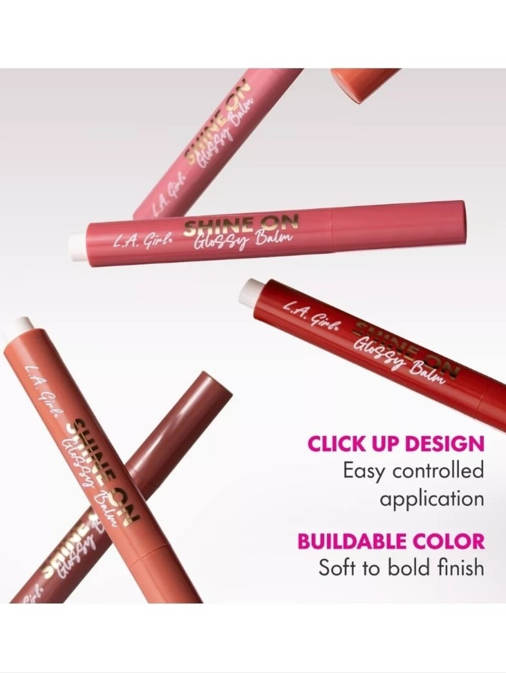 L.A. Girl Shine On Glossy Balm and L A. Girl Lip Liner Bundle NEW! - Picture 3 of 13